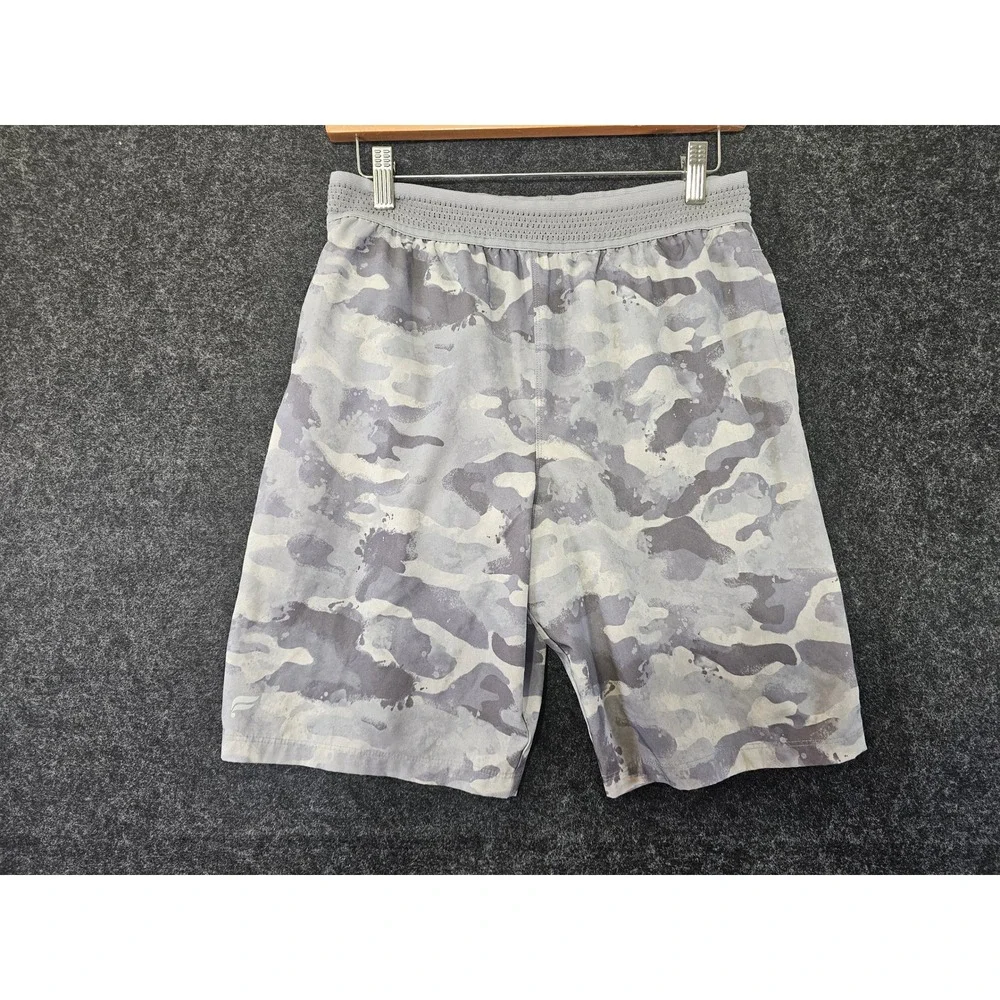 Fabletics Athletic Shorts Men S Gray Camo Training Gym Stretch Performance Run